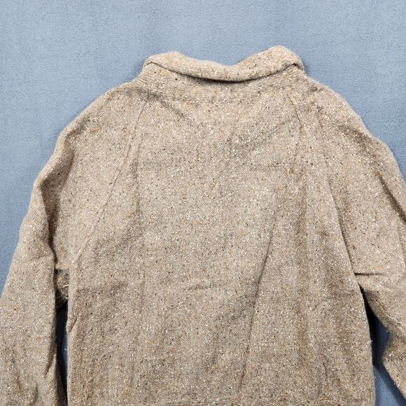Eileen Fisher Womens Cardigan Sweater XL Tan Wool Angora Silk Granola Collar - Picture 13 of 16